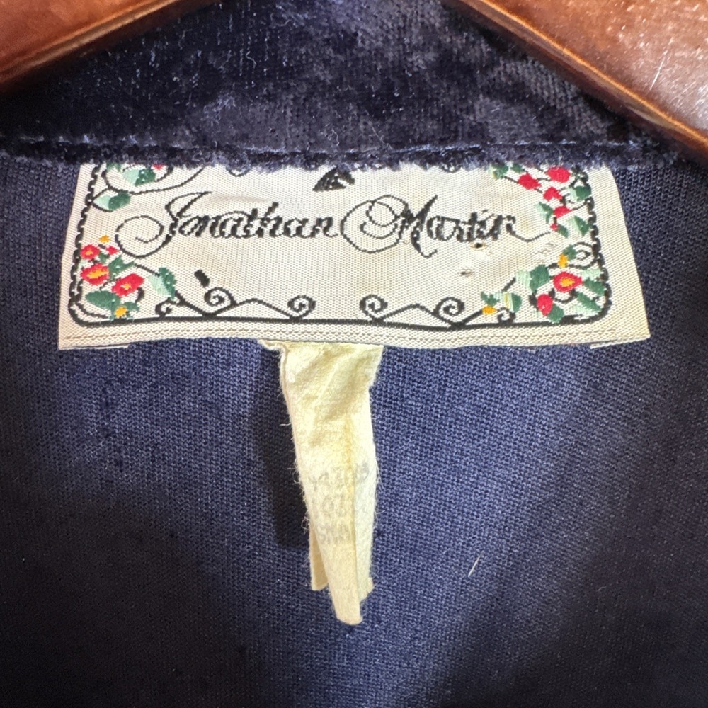 Vintage 90s Jonathan Martin Mo Velvet Button Up Top Womens Small‎ - Picture 4 of 5